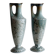 Pair of Sarreguemines vases with crystal glazes
