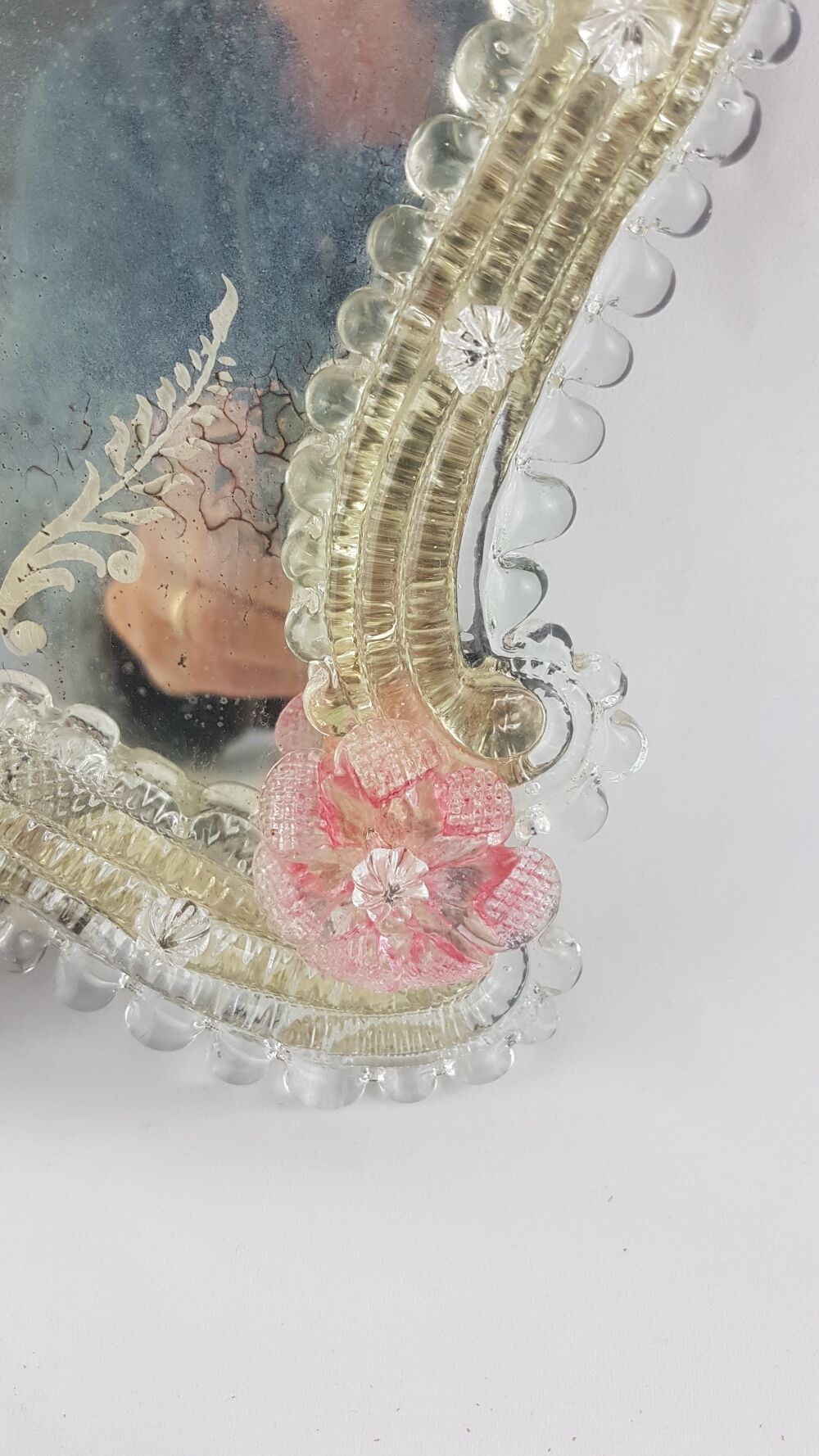 Murano glass wall mirror 28x23cm