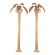 Pair of large rattan “palm/coconut tree” wall lights