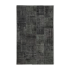 Hand-Knotted Oriental Overdyed 193 cm x 299 cm Black Patchwork Rug