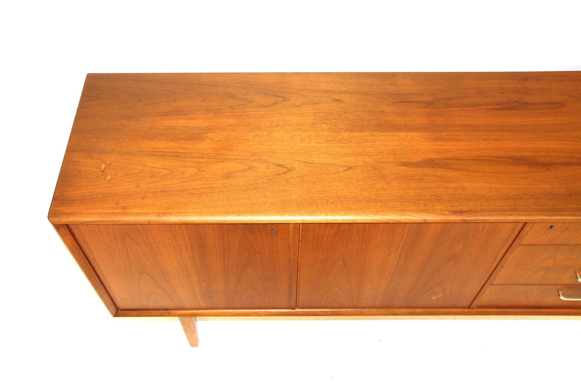Walnut enfilade, Möbelfabriken Linden, Sweden, 1960