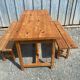 Table and benches by Pierre Begué