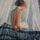 Nadine LE PRINCE: Undressed under the mosquito net, original signed lithograph
