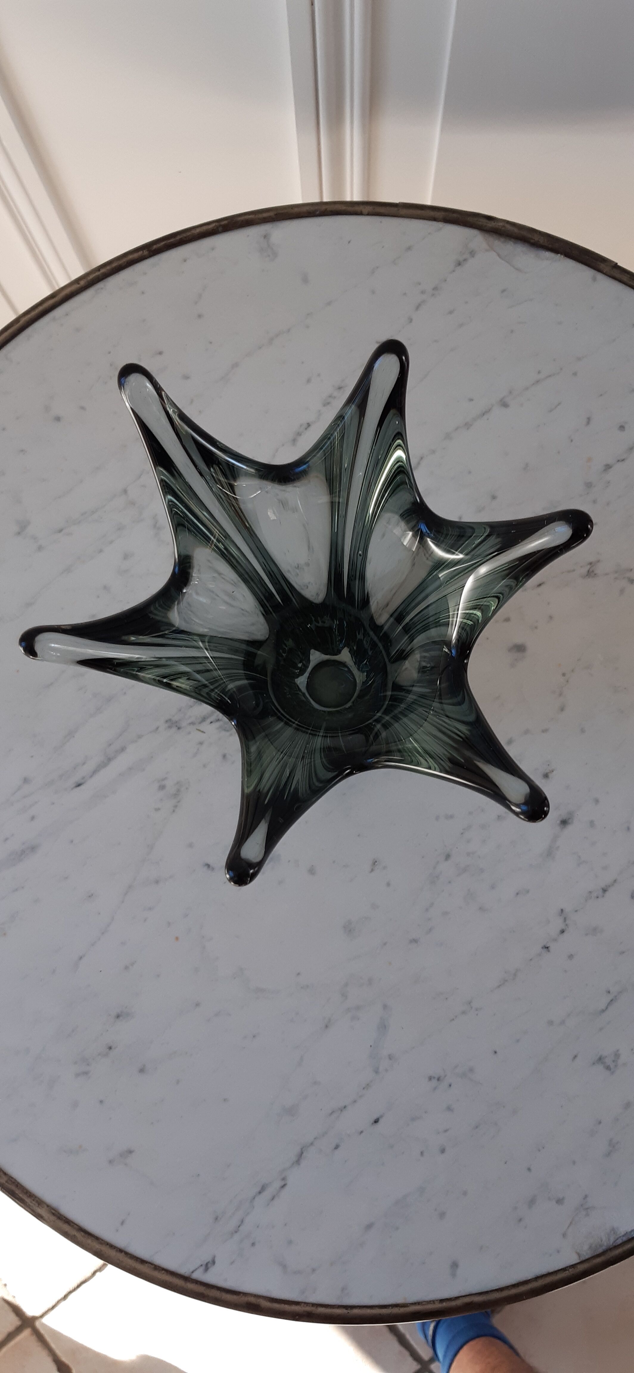 Smoked glass vase 70s