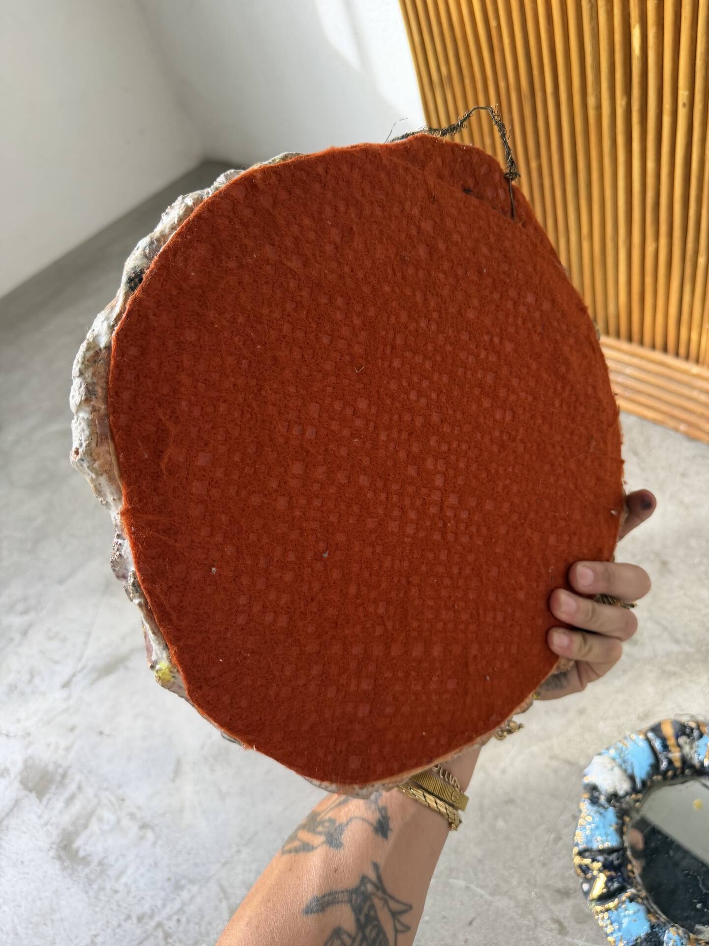 Pair of ceramic mirrors 1950 dlg Mithé