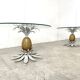 Pair of Hans Kögl pineapple side tables, 1960s