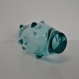 Vintage Glass Vase by Miroslav Klinger for Zelezny Brod Glasswork,1960's.