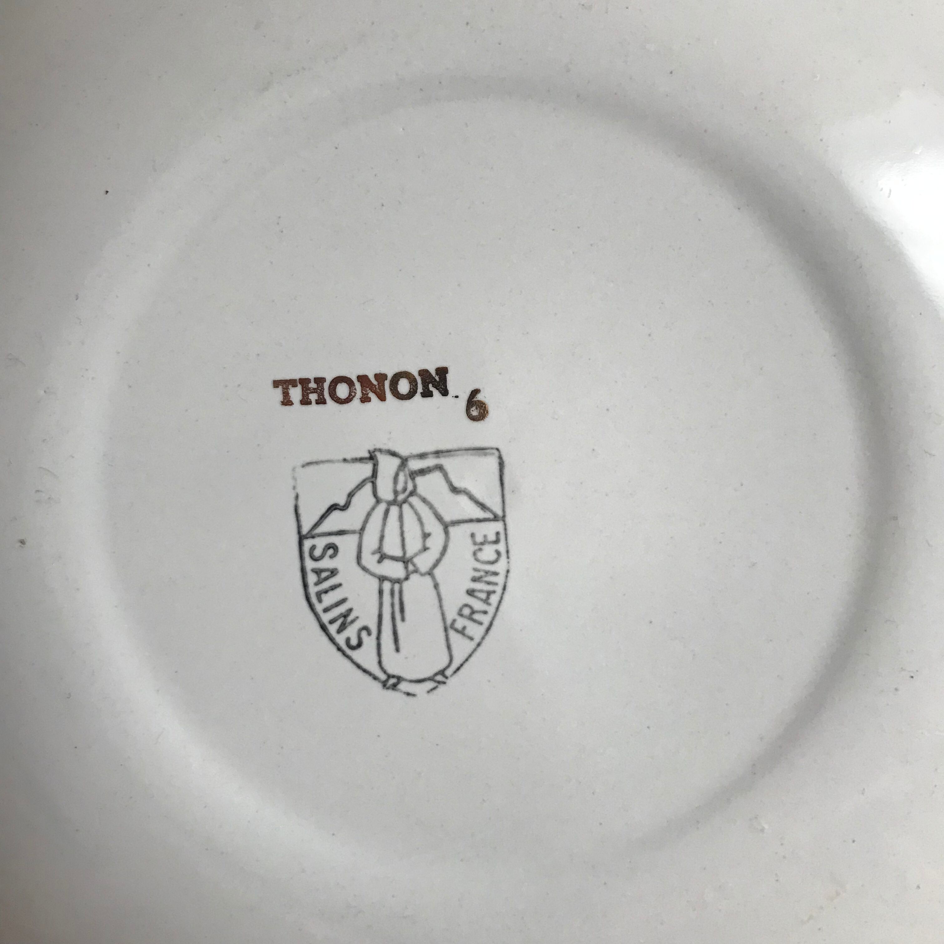 6 plates with fondue Salins