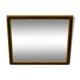 Miroir noir et frises de perles dorées - 42x42cm