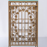 Gold metal wine rack or cocktail bar, 1950s, italy