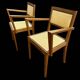 Paire de fauteuils bridge art deco