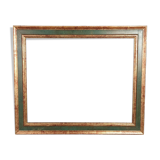 Italian frame patinated gilded wood 36x29,5 foliage 30x24 cm SB