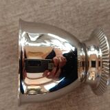 Set of 3 silver metal egg cups