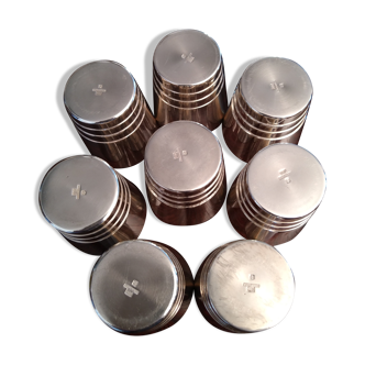 Set de 8 gobelets christofle en métal argent