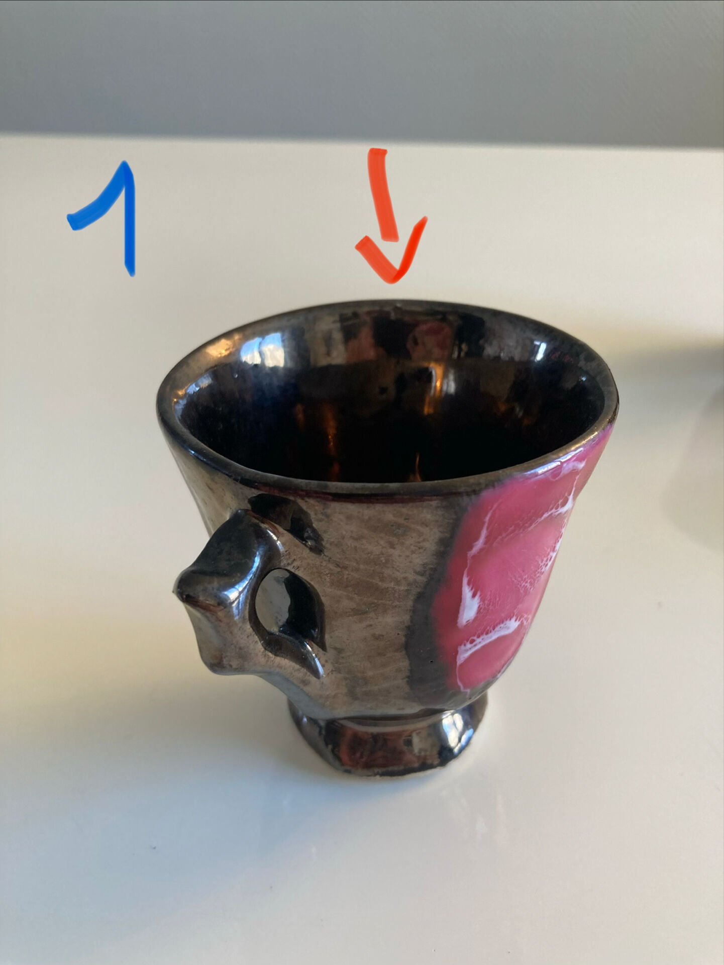Service à Café /Thé en grès flammé / effets irisés - Atelier Vallauris