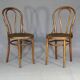 Pair of kohn n°18 1/2 bistro chairs from 1900, wooden seat - no thonet -