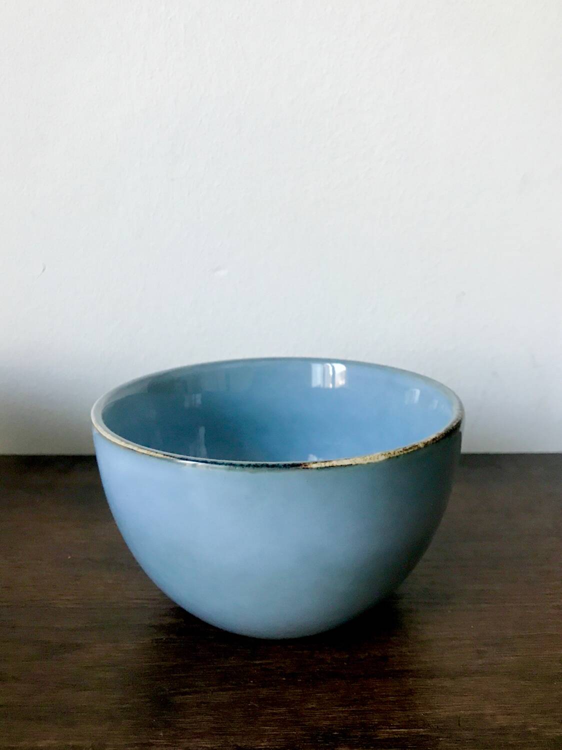 Set of 4 blue ceramic bowls