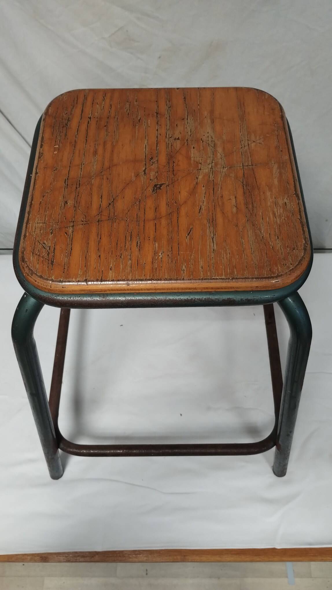 70s industrial stool