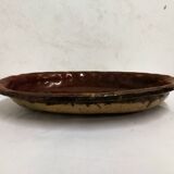 Old Dish In glazed gadrooned terracotta