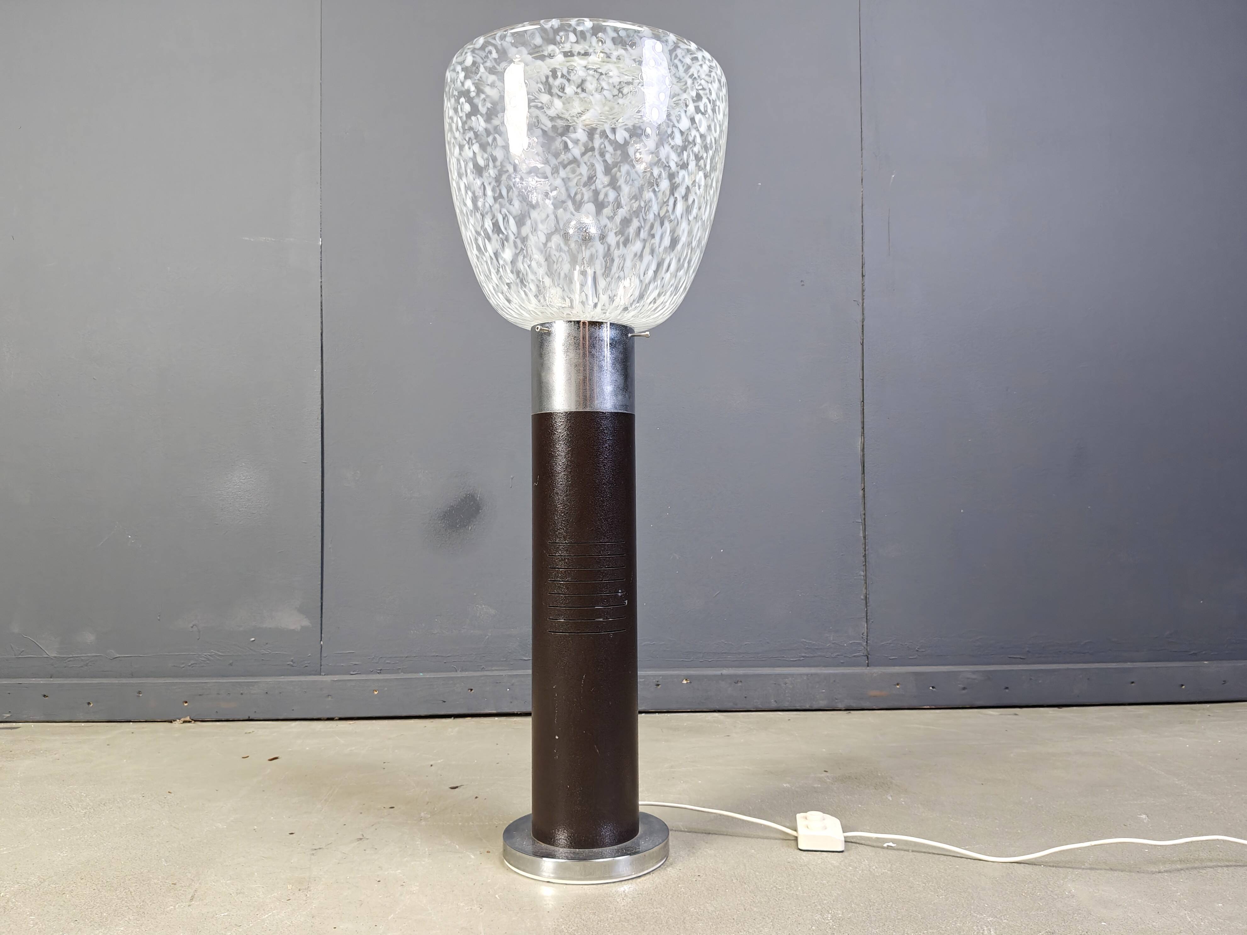 Vintage italian murano glass space age floor lamp, 1970s