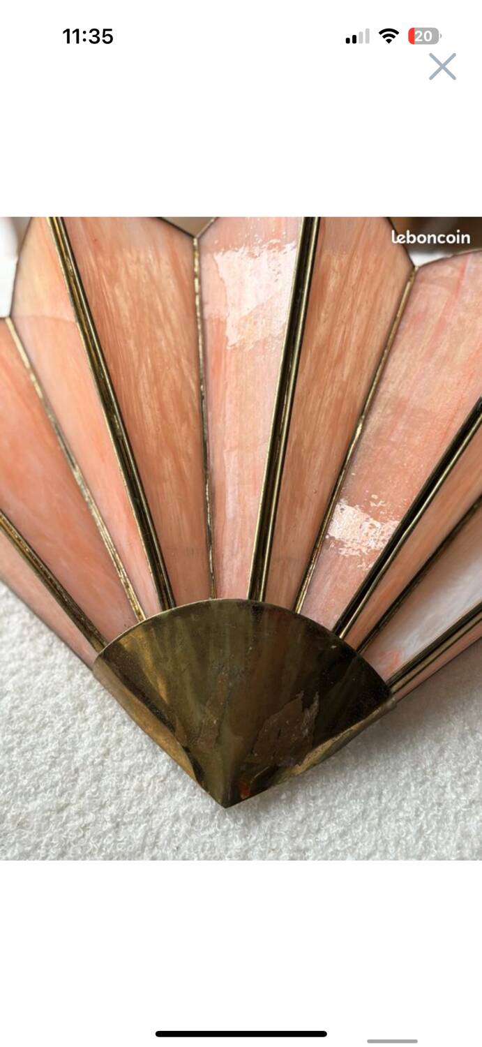 Art deco fan wall light