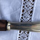 Series of 10 ercuis silver metal table knives