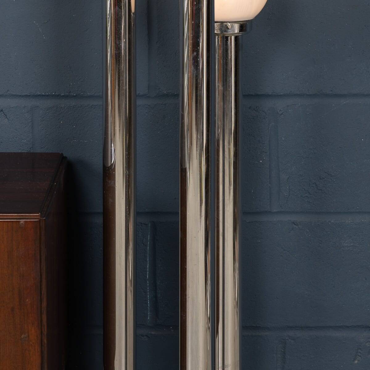 Vintage 20thc italian chrome & glass floor lamp by mazzega c.1970