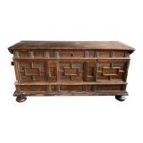 Italian chest carved wood