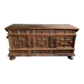 Coffre italien Cassone bois sculpté