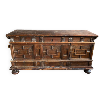 Italian chest carved wood