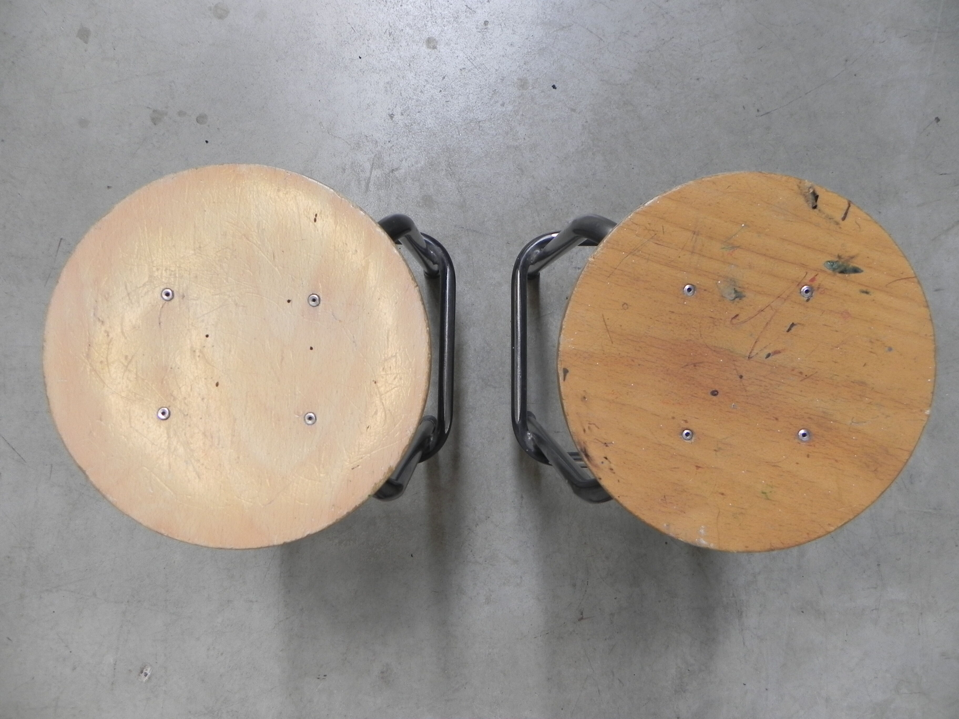 Industrial steel stool, 60 cm high