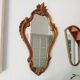 Italian baroque mirror in gilded resin from the 60s