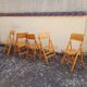 5 chaises pliantes bois vintage