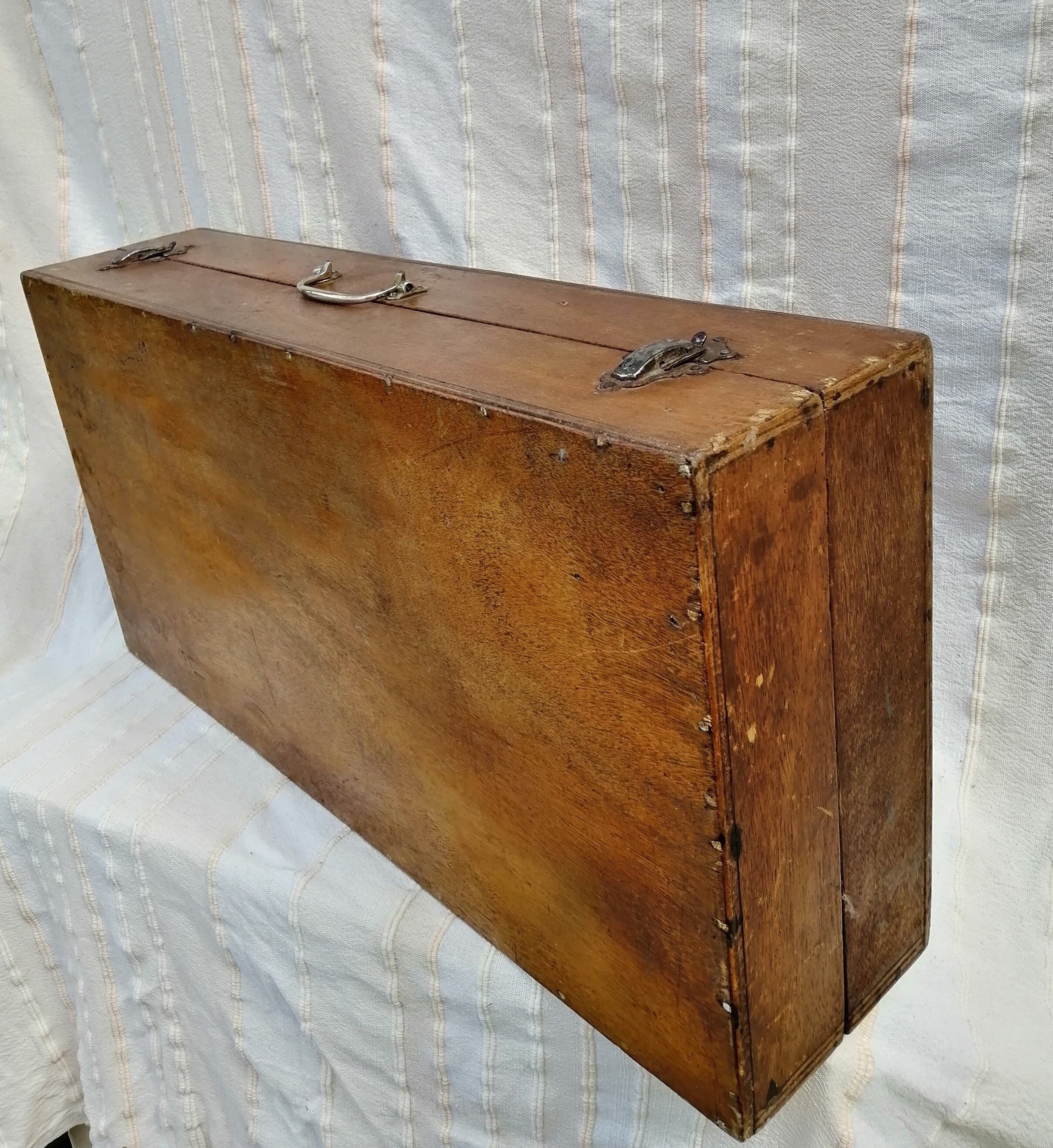 Wooden suitcase