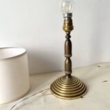 Bronze lamp "acorns" 50s, vintage naturalist light fixture