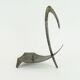 sculptural mid century modern brutalist iron CANDLE HOLDER 1960s 1970s