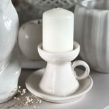 Glazed stoneware candle holder