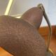 Mushroom lamp with a swan neck, hammered brass, gold — 1960s