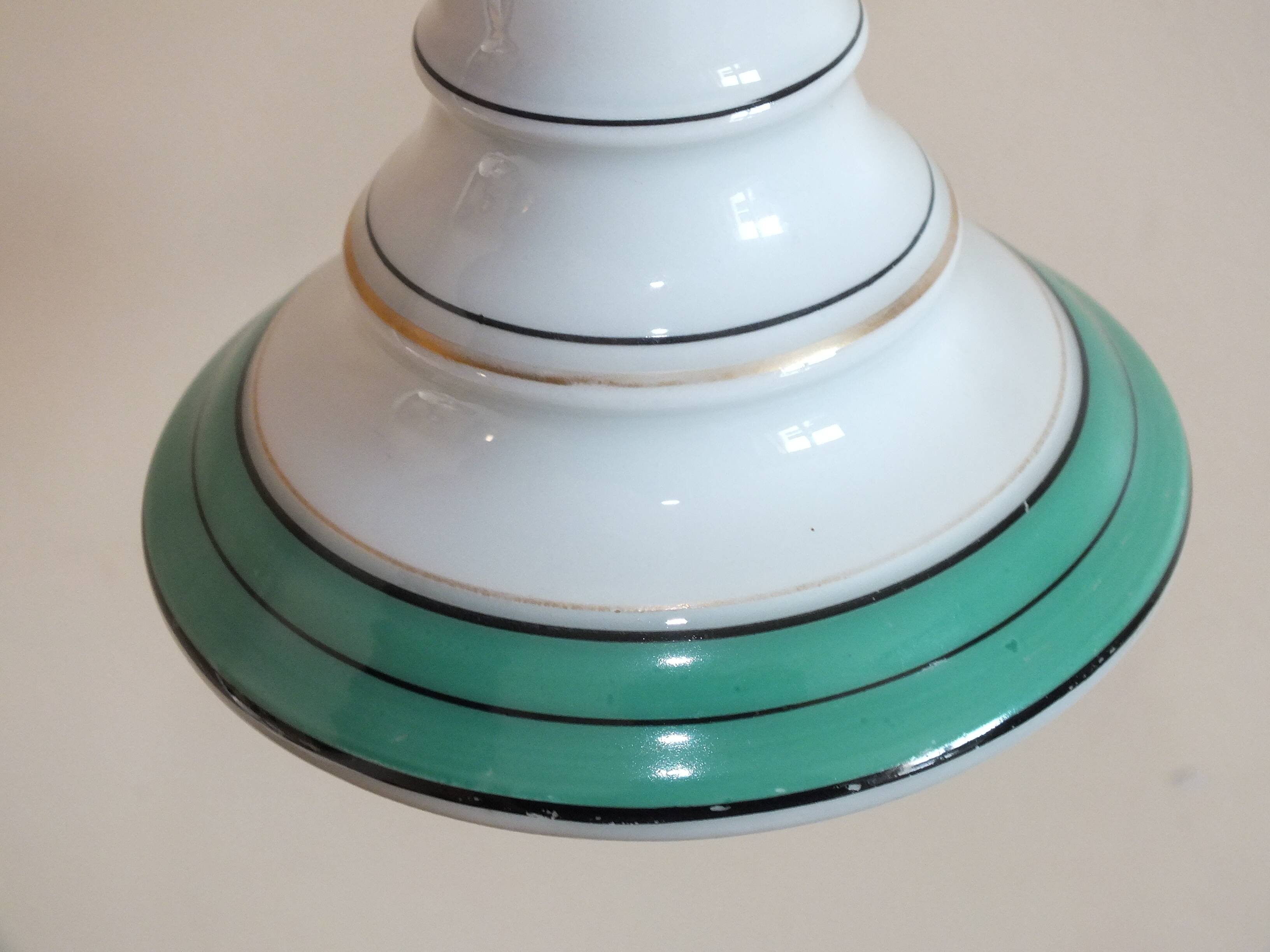 Antique Louis Philippe style candlestick in Paris porcelain