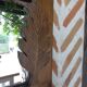 Vintage carved leaf wood mirror