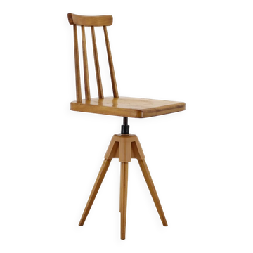 Chaise en hêtre à hauteur réglable des années 1970, Tchécoslovaquie