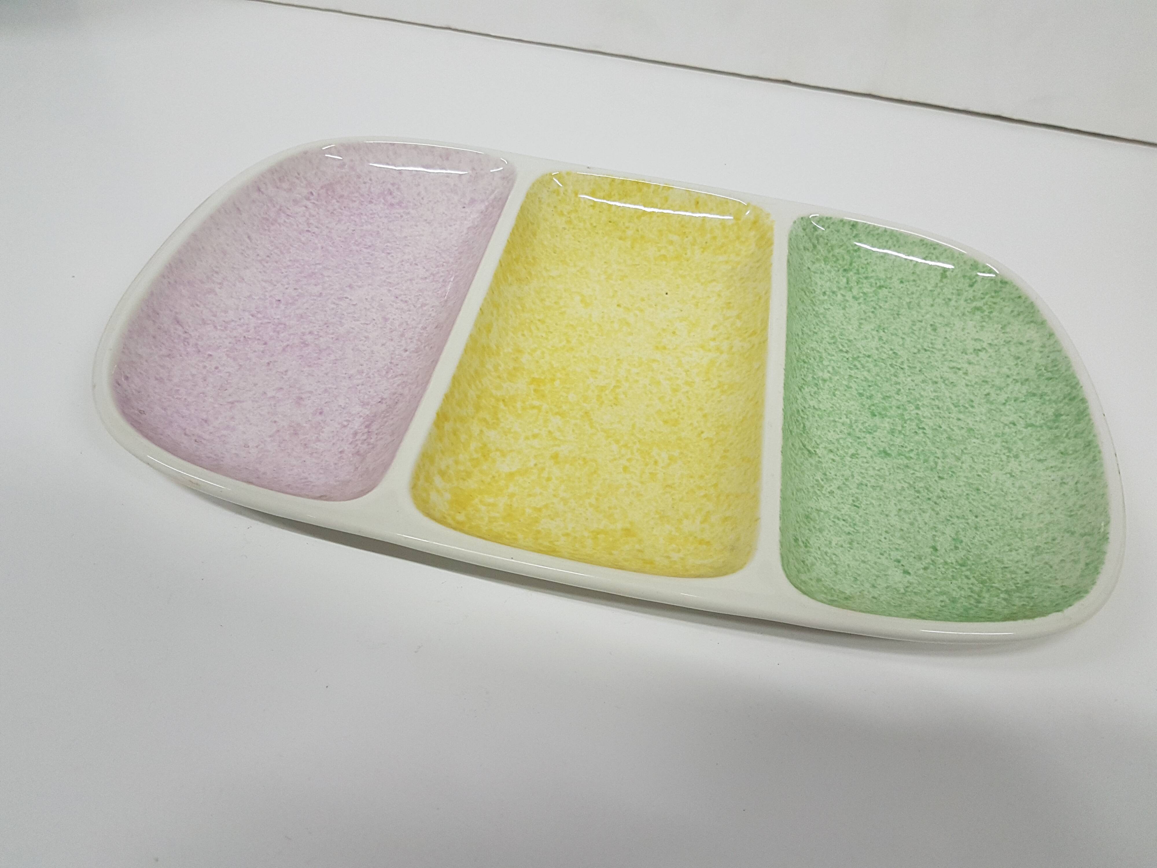 Dish raviers Gien France, 60s