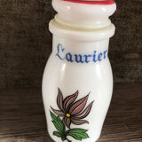 Set of 4 vintage opaline spice jars