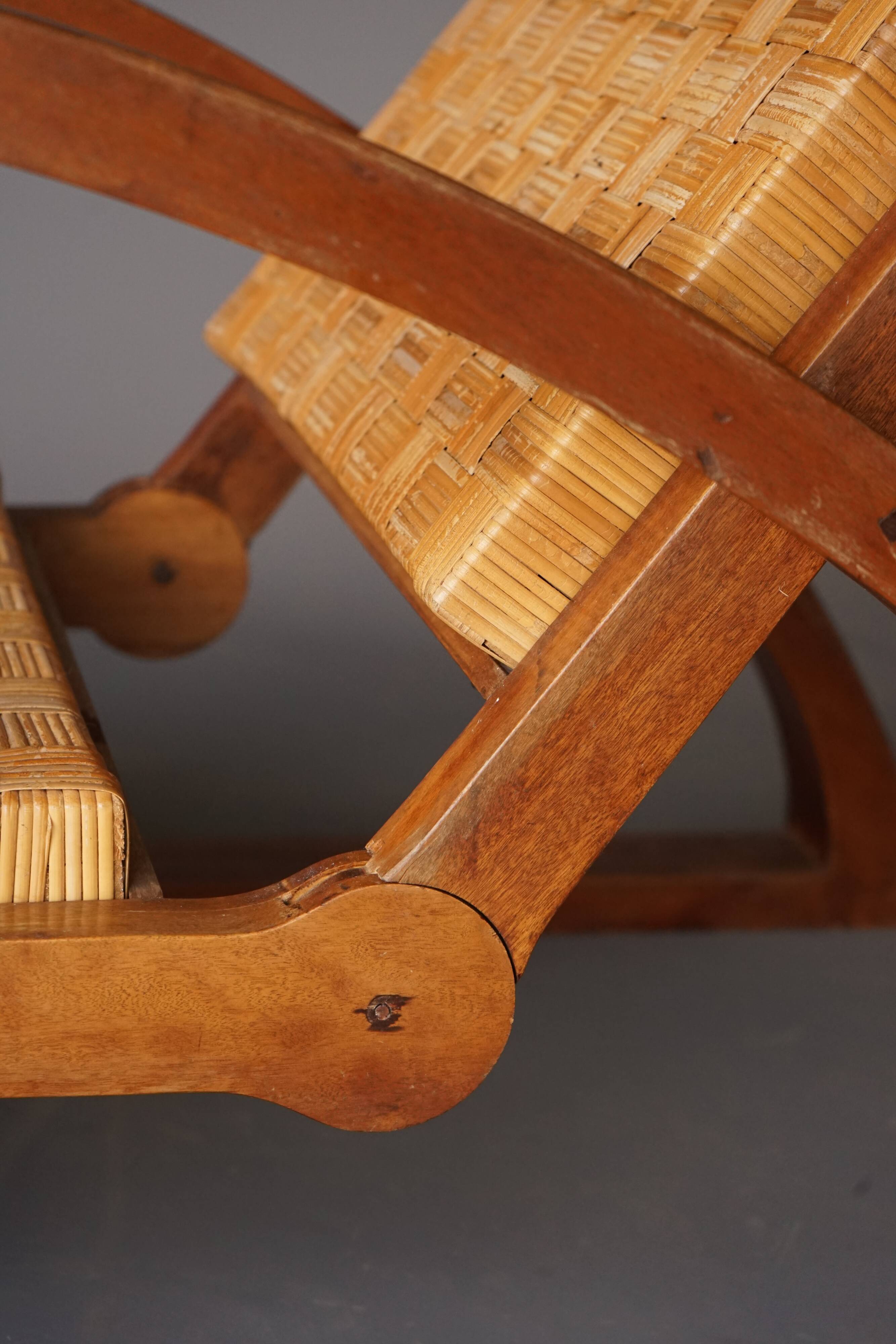 Vintage Lounge Chair and Ottoman by Francis Jourdain, 1920s