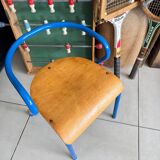 Vintage blue Hitier children's school chair