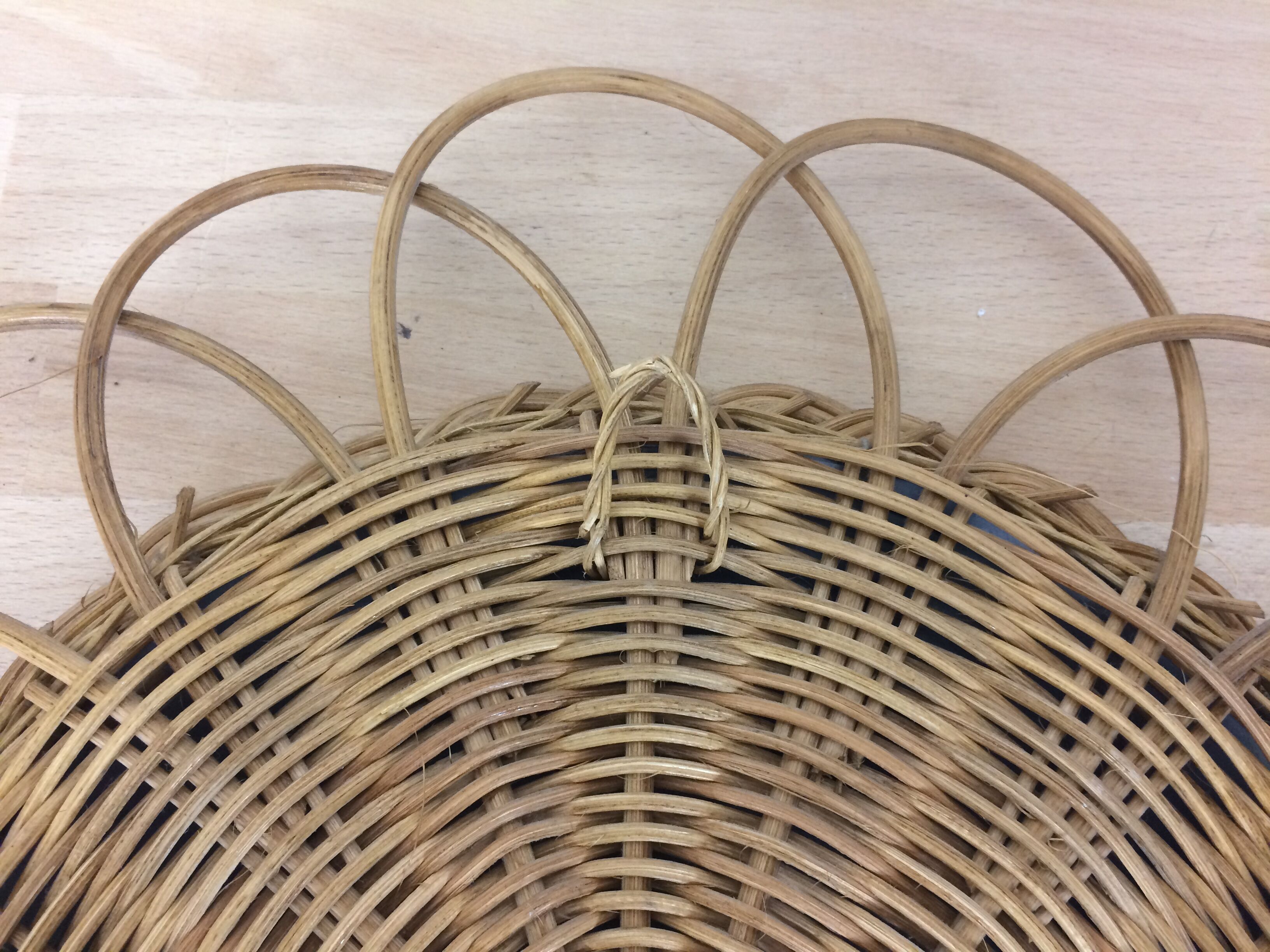 Mirror sun rattan 39 cm