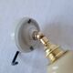 Art Deco wall lamp in porcelain and opaline