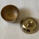 Vintage 1970s golden metal apple-shaped box