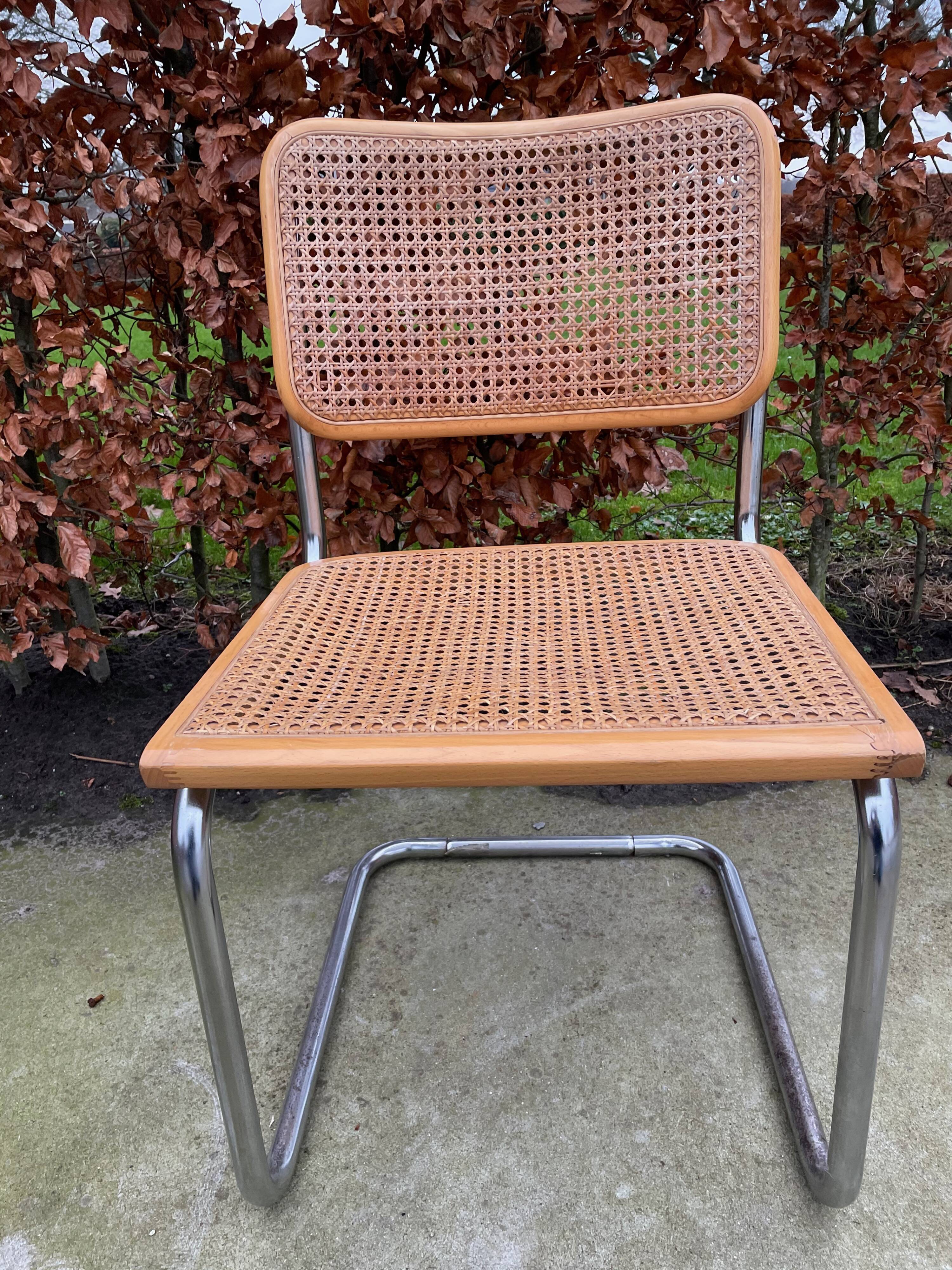 Lot of 4 chairs model Cesca by Marcel Breuer