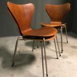 4 x Fritz Hansen Series 7, Arne Jacobsen dated 1955